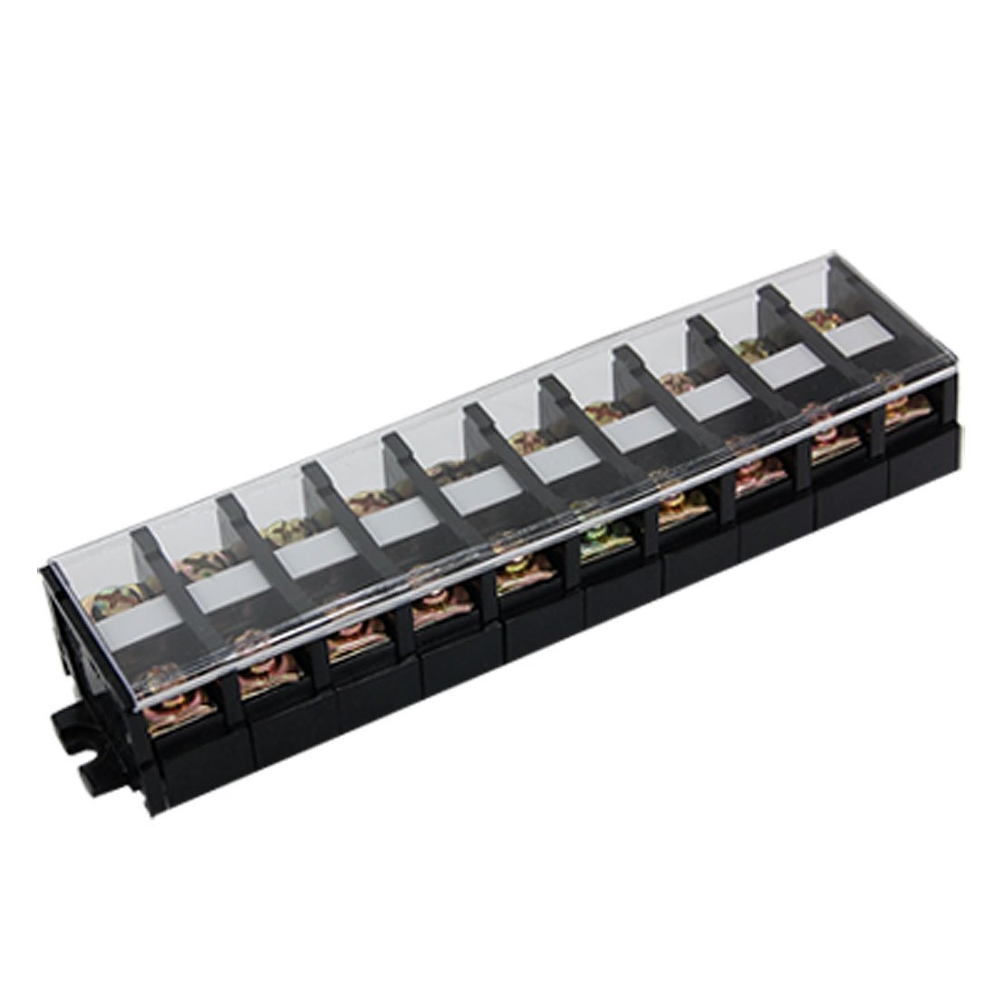 Aexit 600V 40A Dual Row 10 Positions Screw Terminal Block Strip
